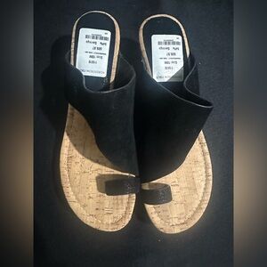 Donald J. Pliner Black Cork Sandals